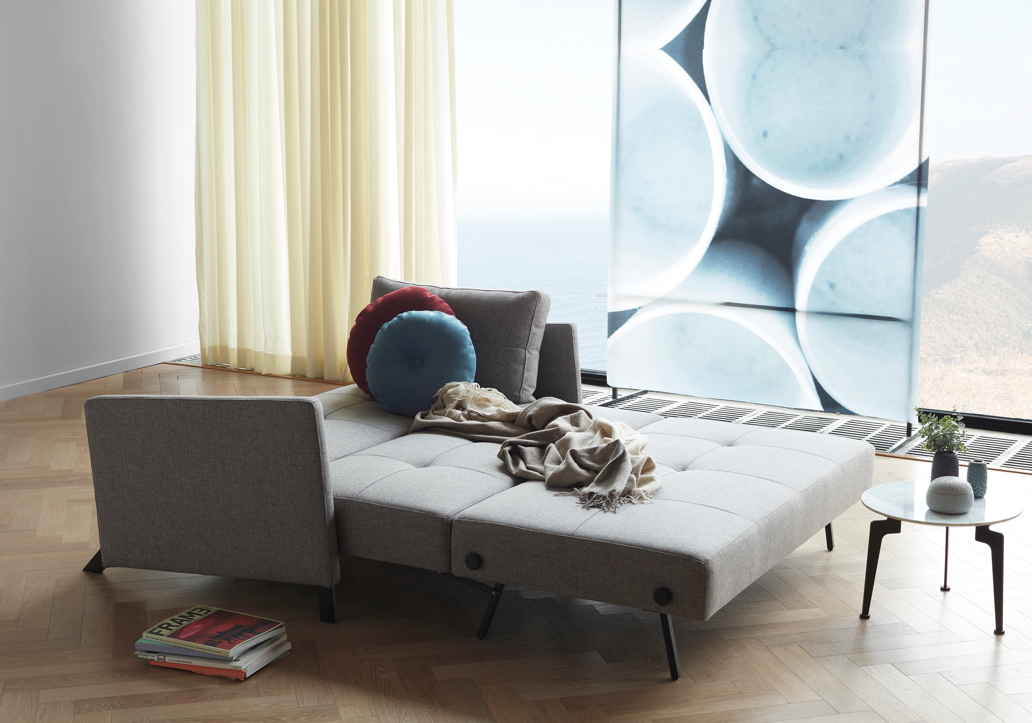 Cubed Full Size Sleeper Sofa With Arms 521