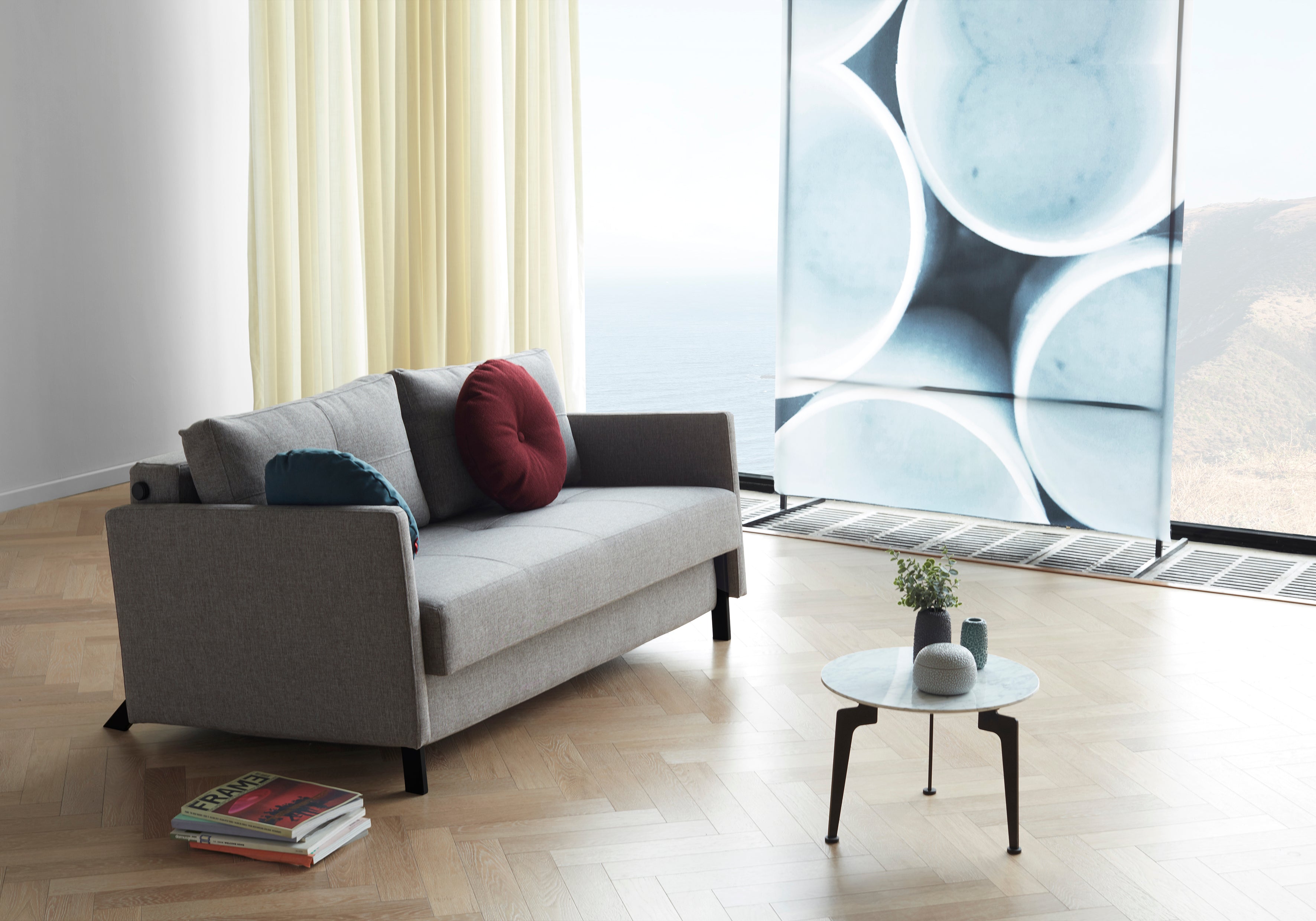 Cubed Full Size Sleeper Sofa With Arms 521