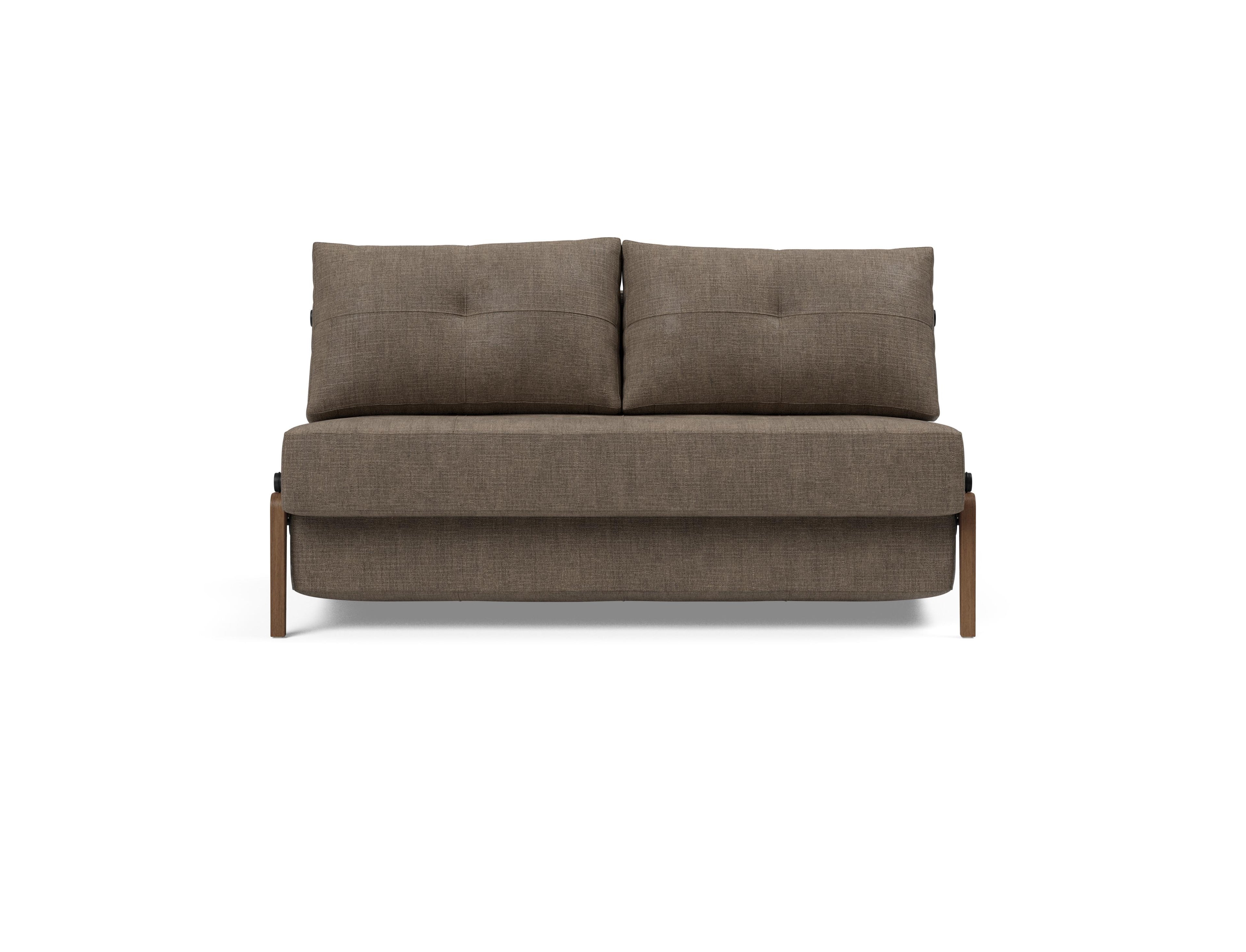 Cubed Full Size Sleeper Sofa With Dark Wood Legs 411