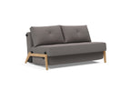 Cubed Full Size Sleeper Sofa With Dark Wood Legs 521