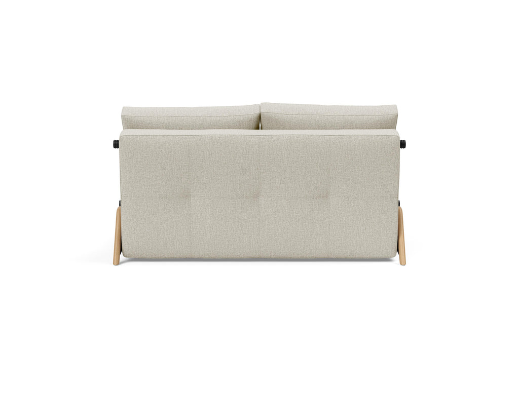 Cubed Full Size Sleeper Sofa With Dark Wood Legs 527