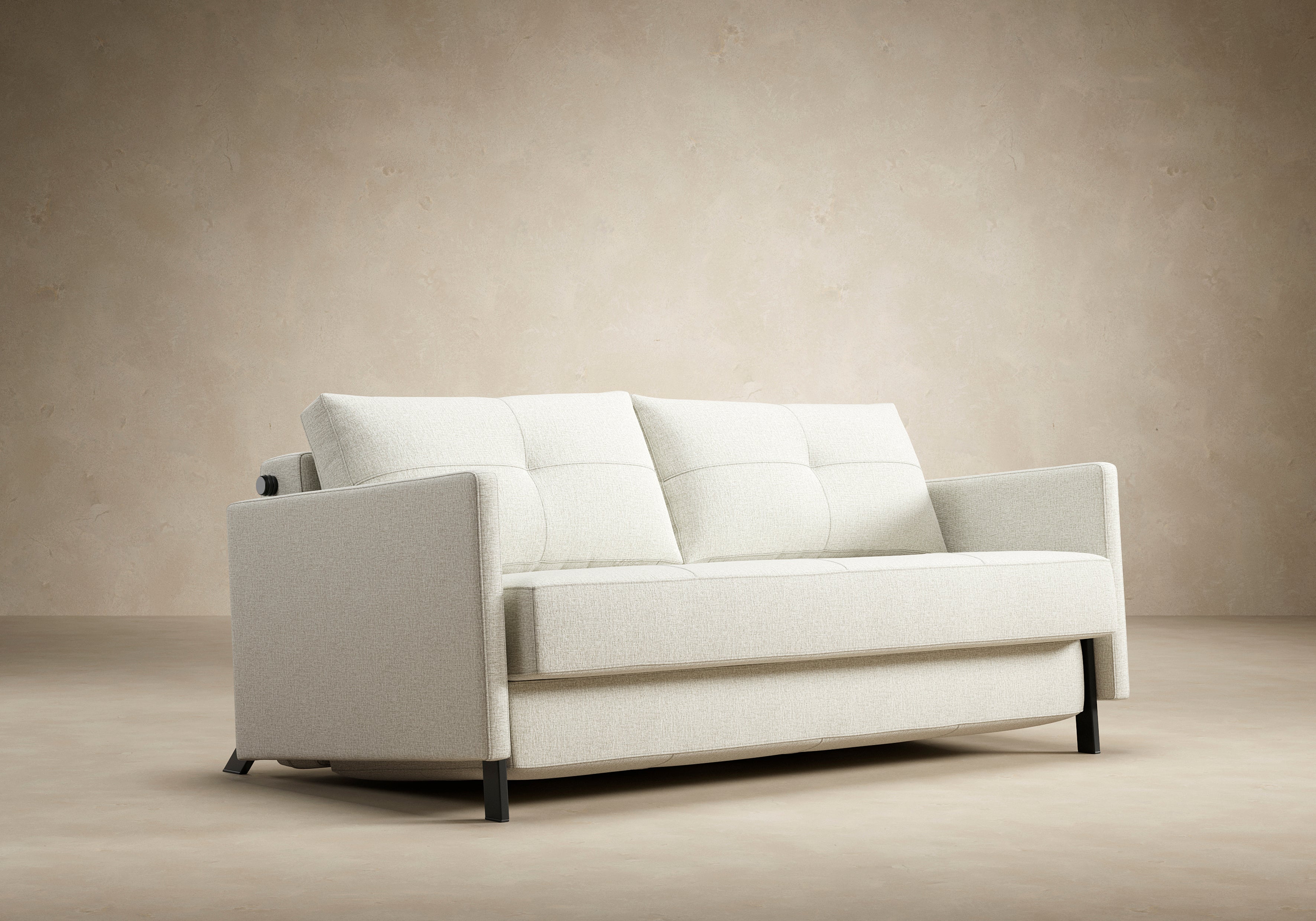 Cubed Queen Size Sleeper Sofa With Arms 527