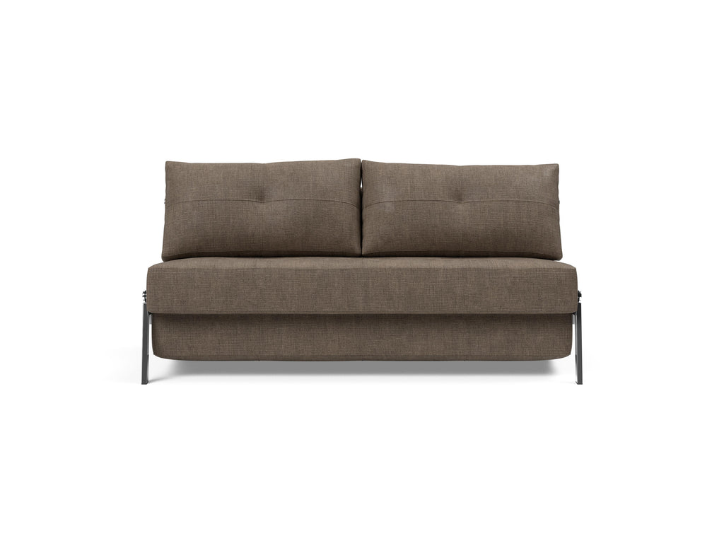 Cubed Queen Size Sleeper Sofa With Chrome Legs 411