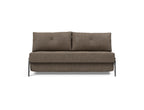Cubed Queen Size Sleeper Sofa With Chrome Legs 411