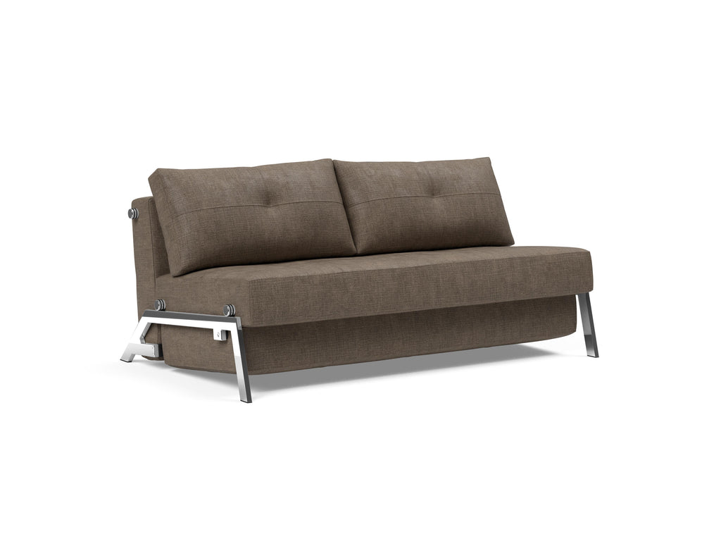 Cubed Queen Size Sleeper Sofa With Chrome Legs 411