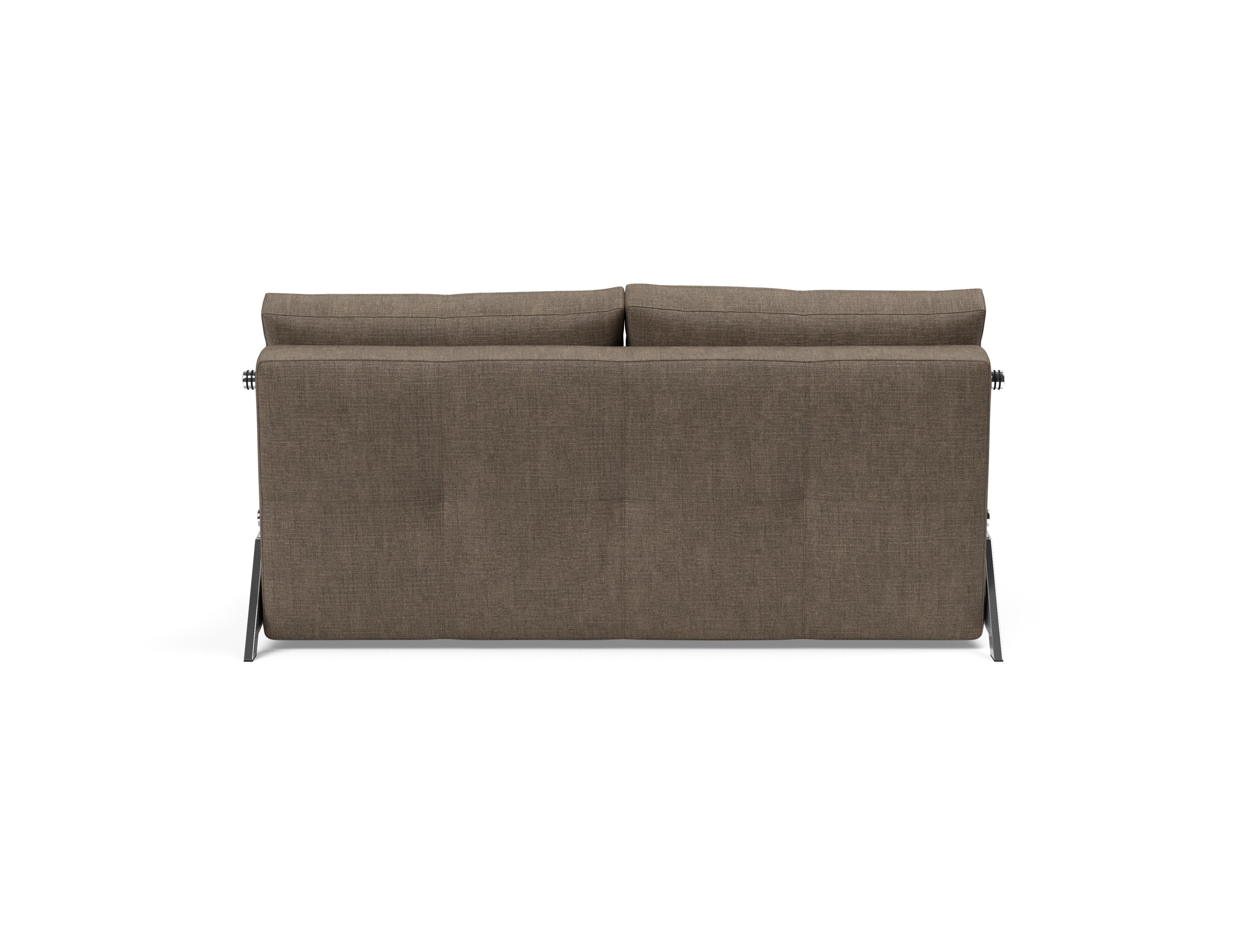 Cubed Queen Size Sleeper Sofa With Chrome Legs 411