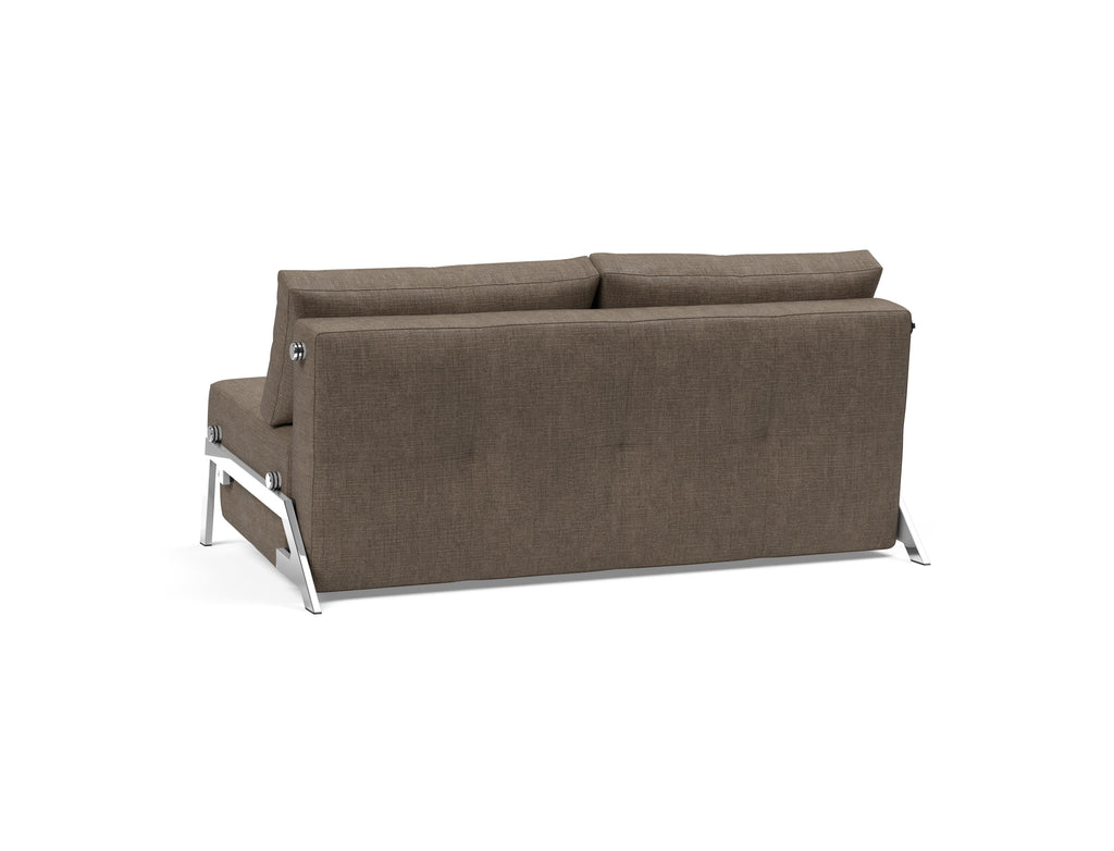 Cubed Queen Size Sleeper Sofa With Chrome Legs 411