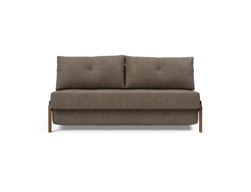 Cubed Queen Size Sleeper Sofa With Wood Legs 411
