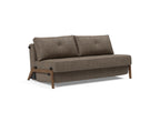 Cubed Queen Size Sleeper Sofa With Dark Wood Legs 411