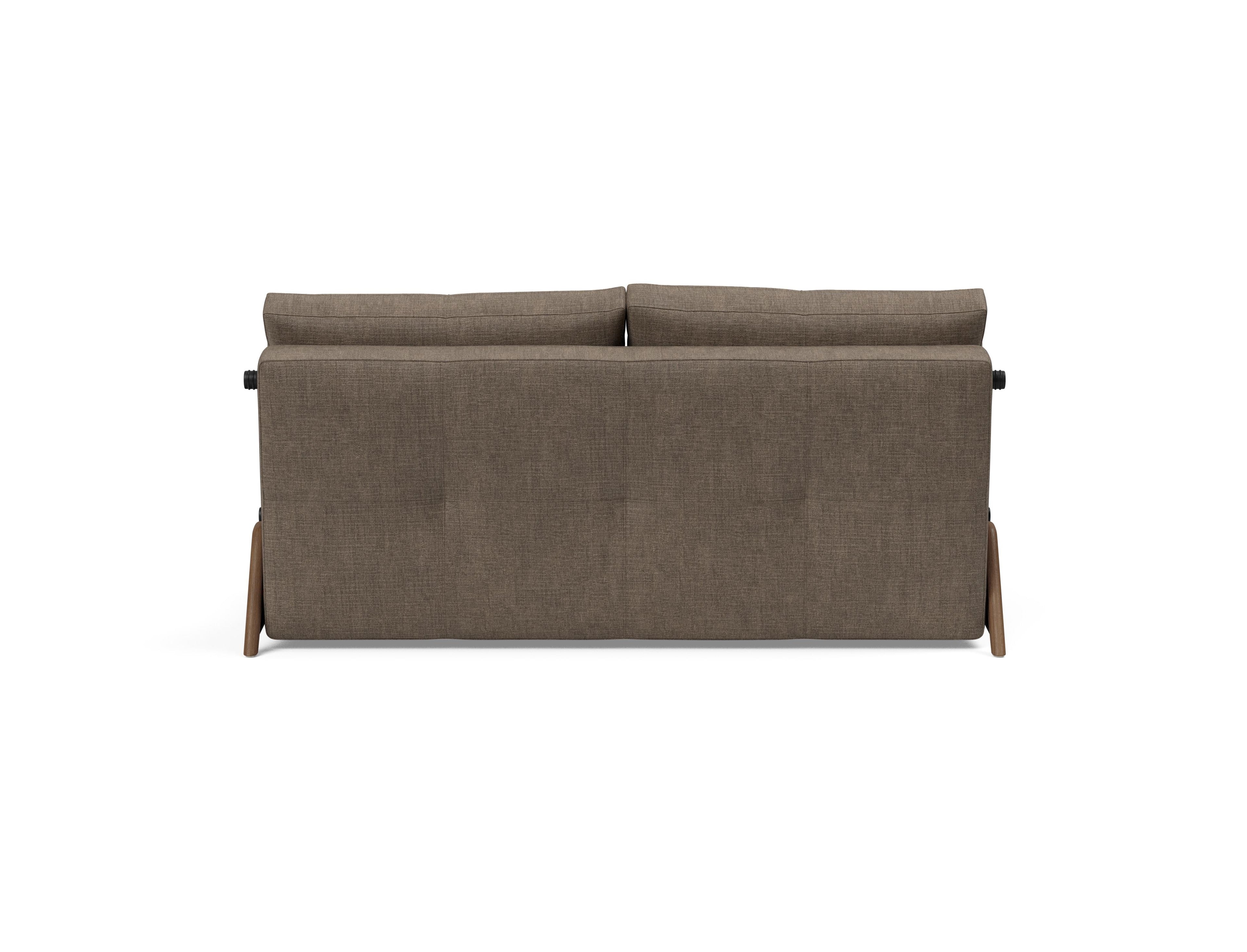 Cubed Queen Size Sleeper Sofa With Wood Legs 411