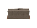 Cubed Queen Size Sleeper Sofa With Dark Wood Legs 411
