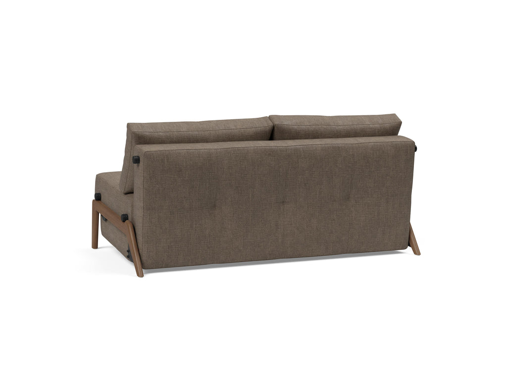 Cubed Queen Size Sleeper Sofa With Wood Legs 411