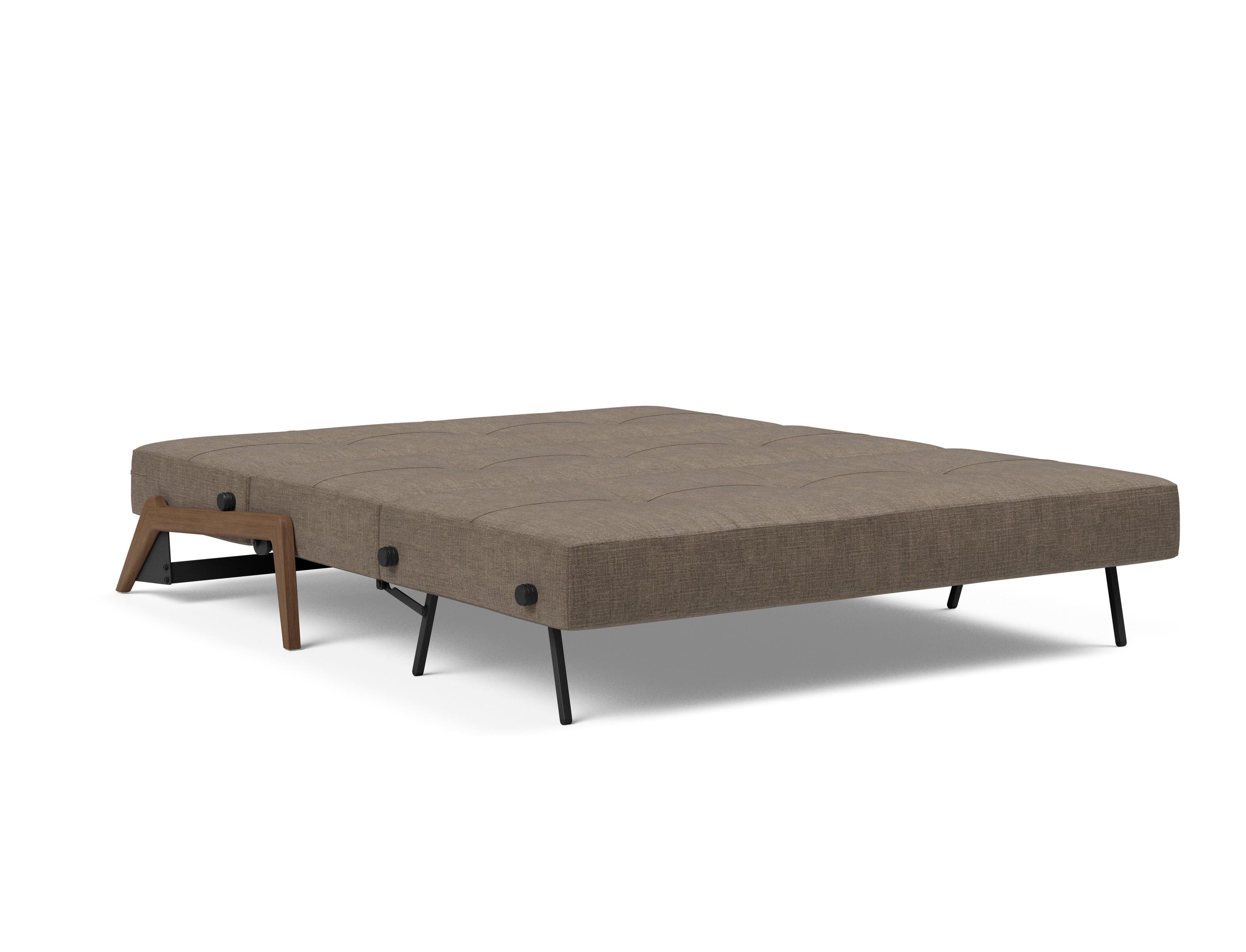 Cubed Queen Size Sleeper Sofa With Wood Legs 411