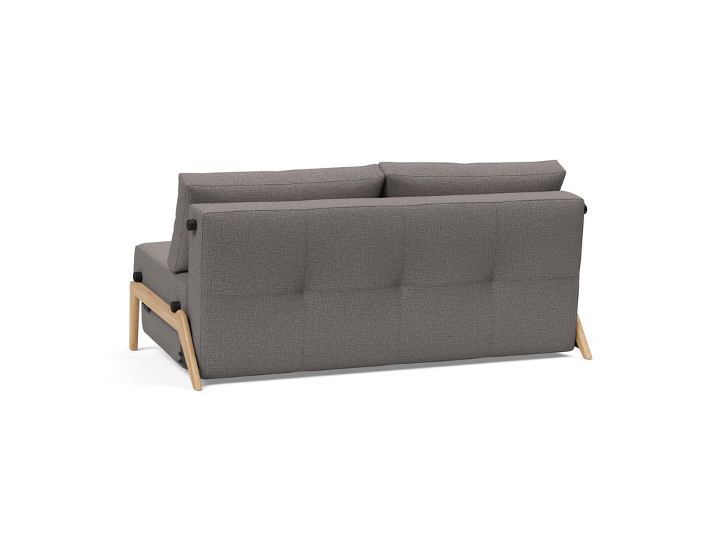 Cubed Queen Size Sleeper Sofa With Wood Legs 521