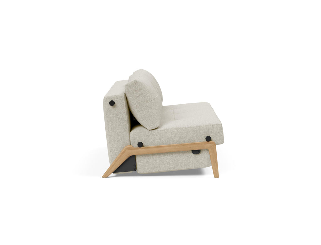 Cubed Queen Size Sleeper Sofa With Wood Legs 527