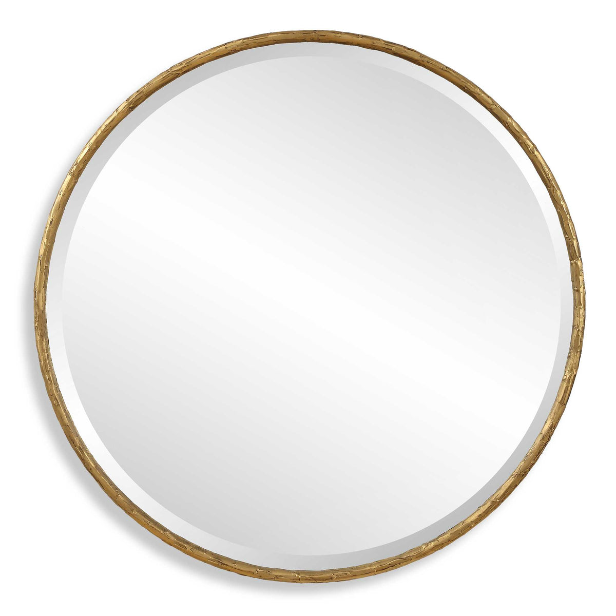Ann Sutton Triangular Form Uttermost Sutton Aged Gold Round Mirror – Ann Arden