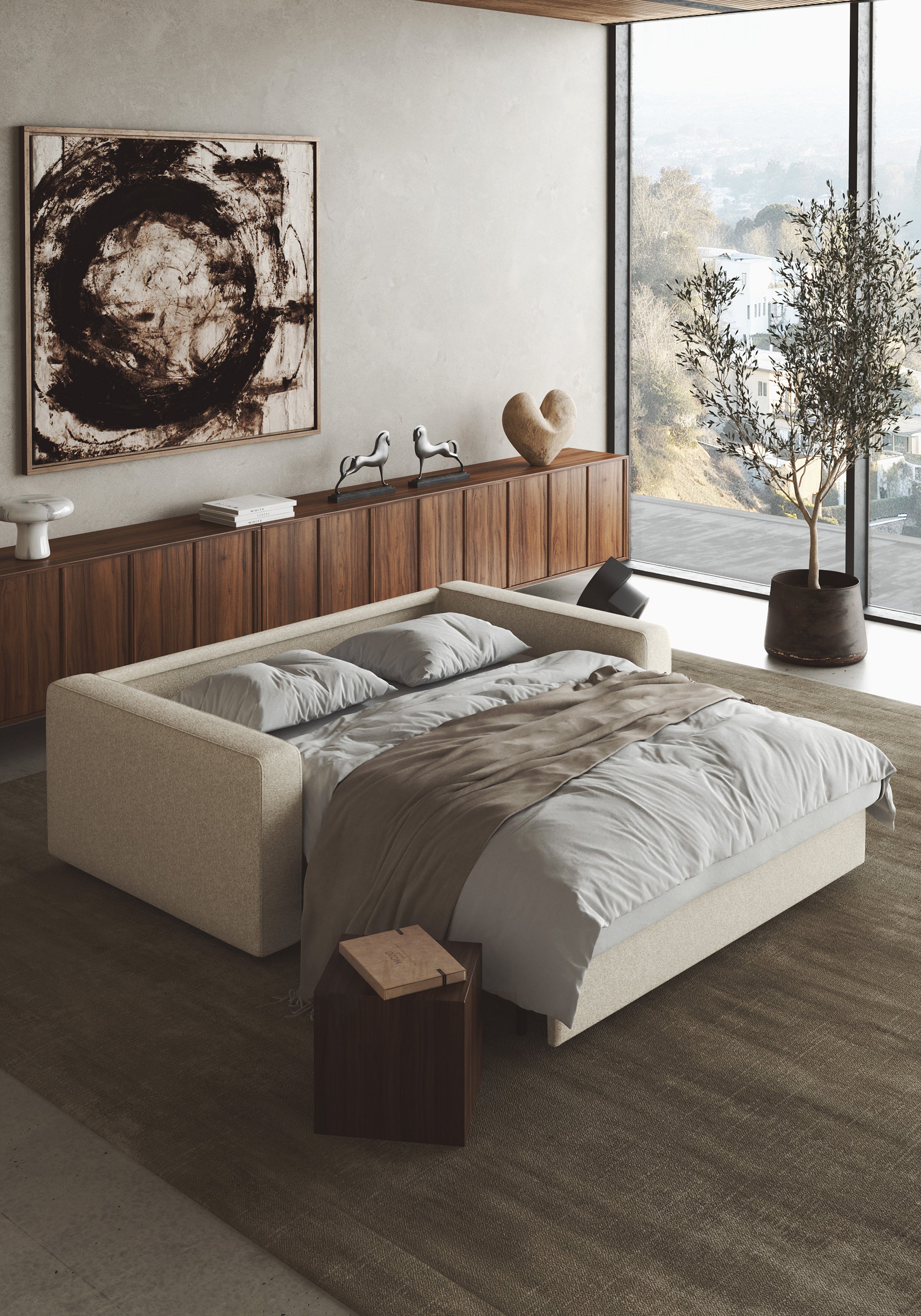 Neah Queen Size Sleeper Sofa with Standard Arms 365