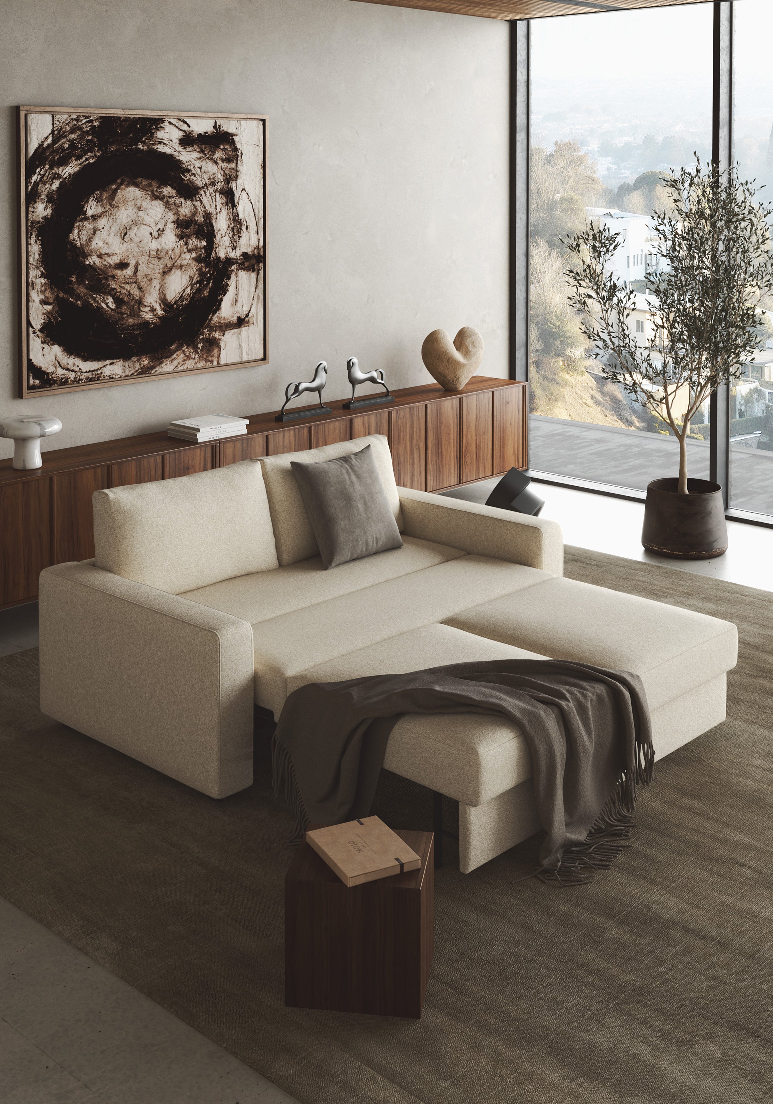 Neah Queen Size Sleeper Sofa with Standard Arms 365