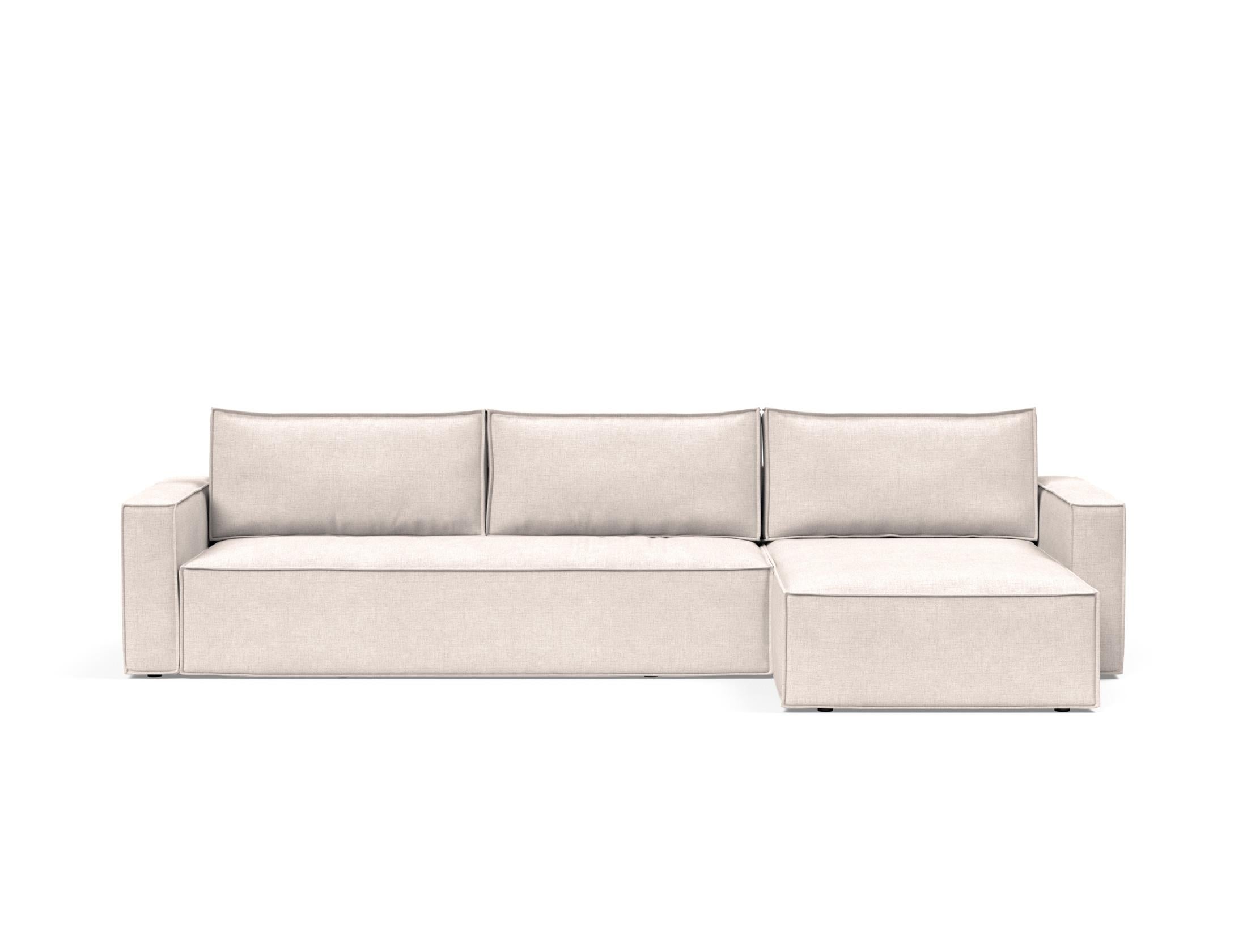 Newilla Sleeper Sofa With Lounger with Slim Arms 255
