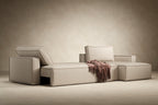 Newilla Sleeper Sofa With Lounger with Slim Arms 257