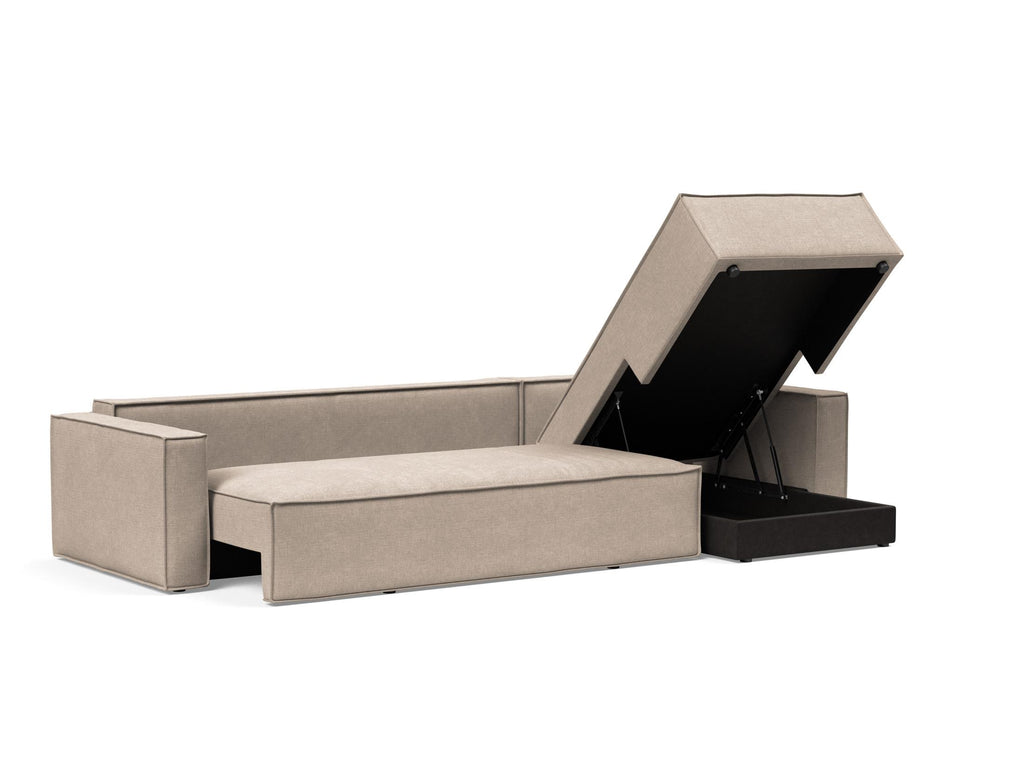 Newilla Sleeper Sofa With Lounger with Slim Arms 257