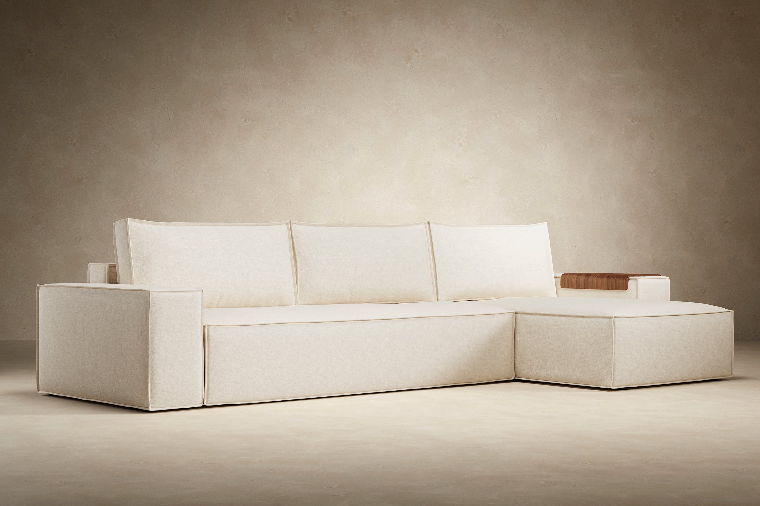 Newilla Sleeper Sofa With Lounger with Wide Arms 255