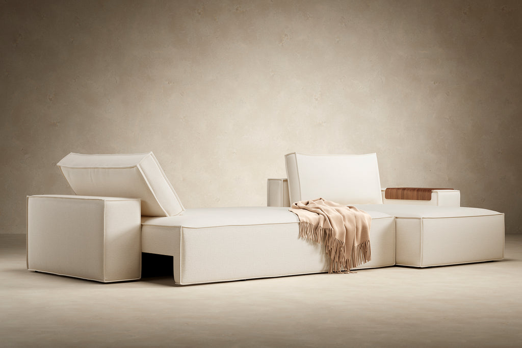 Newilla Sleeper Sofa With Lounger with Wide Arms 255