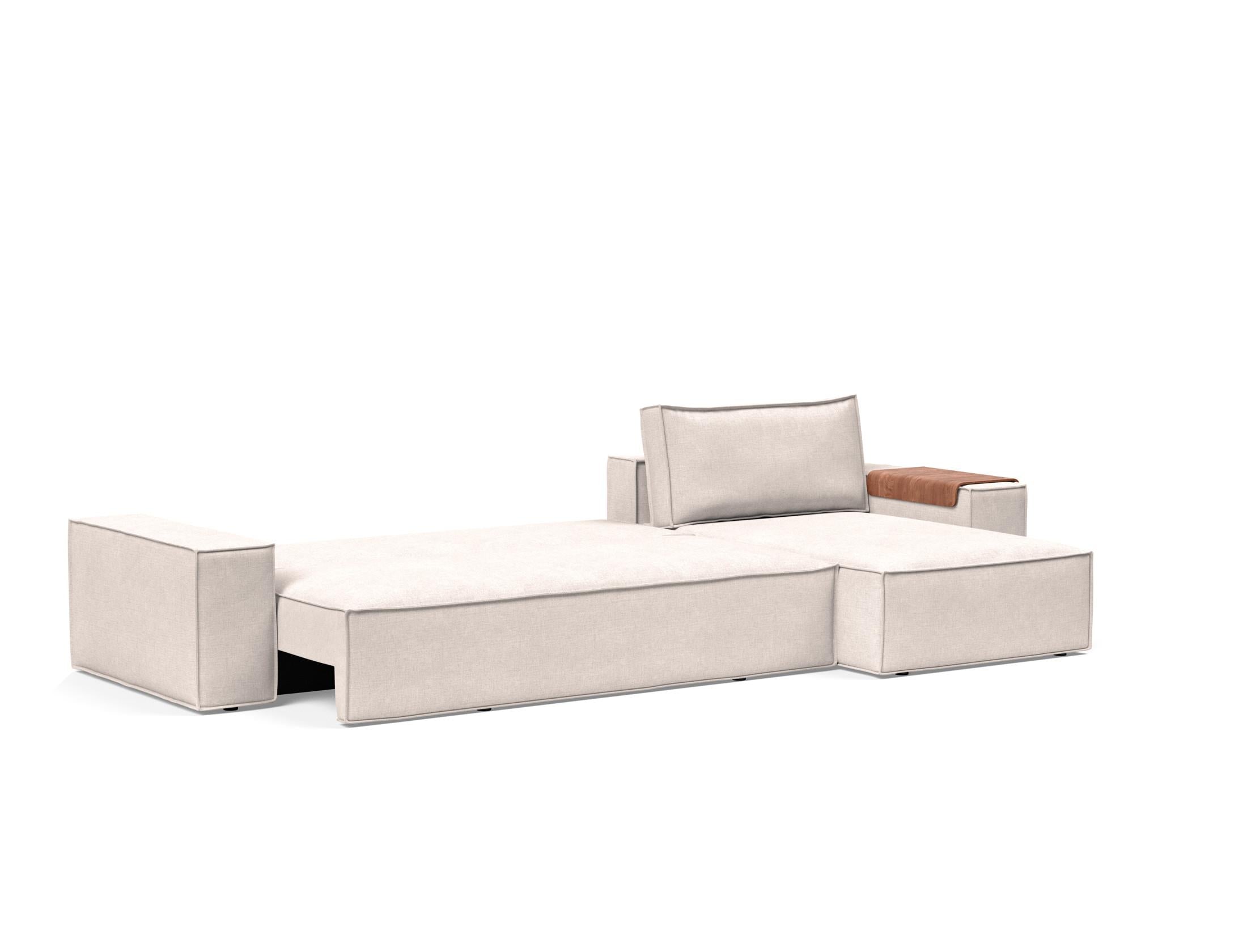 Newilla Sleeper Sofa With Lounger with Wide Arms 255