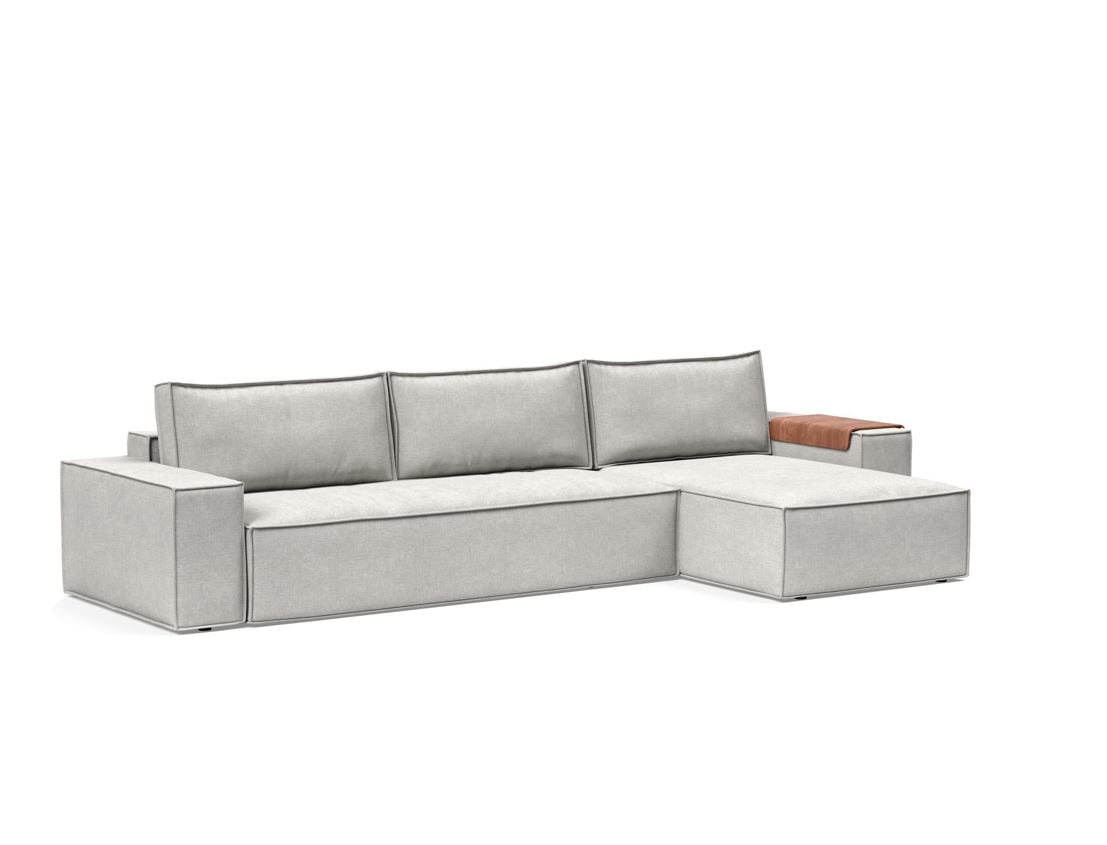 Newilla Sleeper Sofa With Lounger with Slim Arms 256