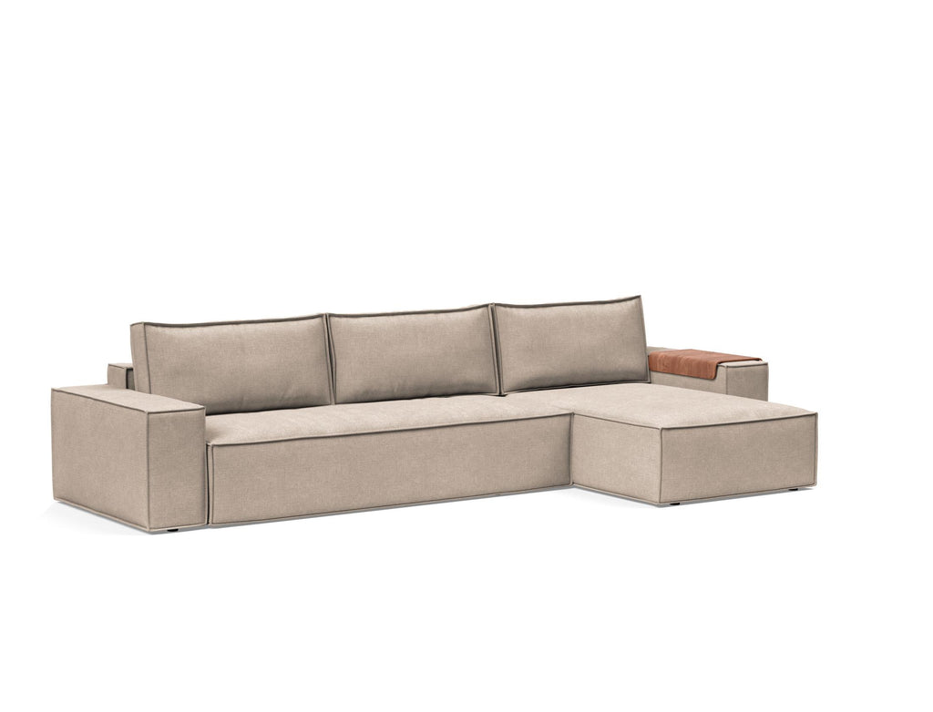 Newilla Sleeper Sofa With Lounger with Wide Arms 257