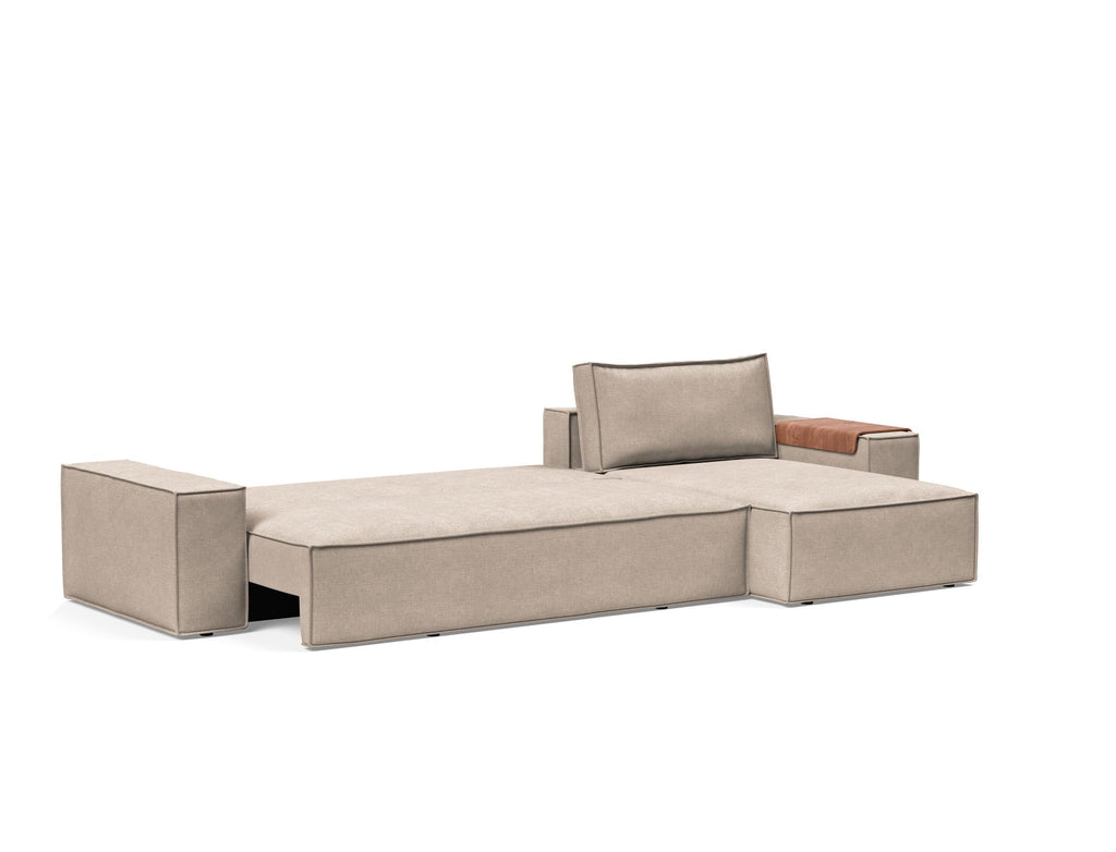 Newilla Sleeper Sofa With Lounger with Wide Arms 257