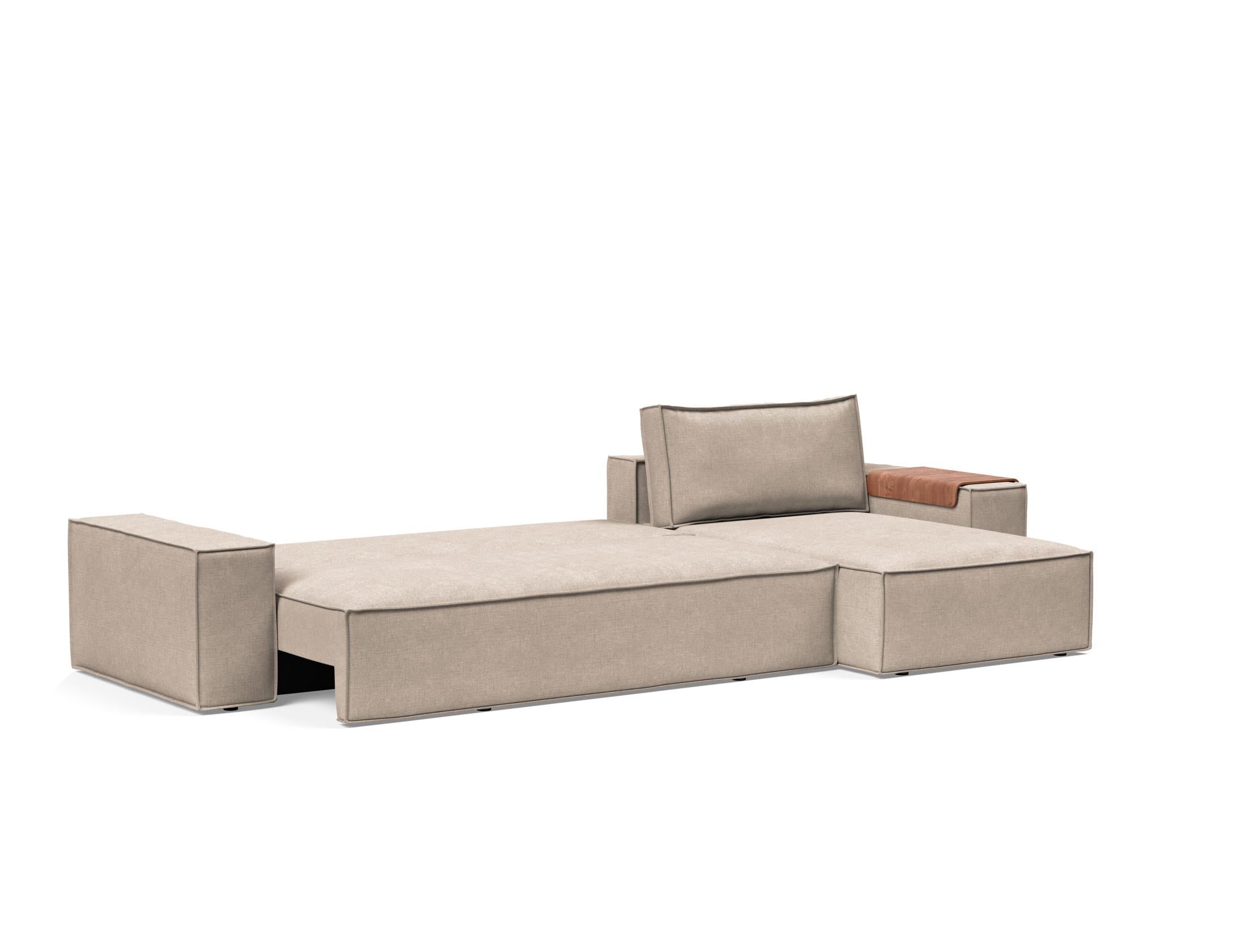 Newilla Sleeper Sofa With Lounger with Wide Arms 257