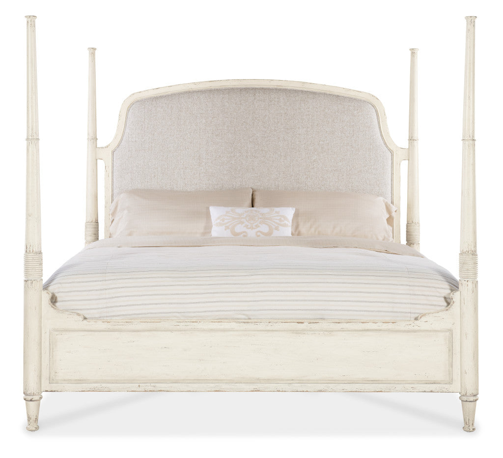 Americana King Upholstered Poster Bed