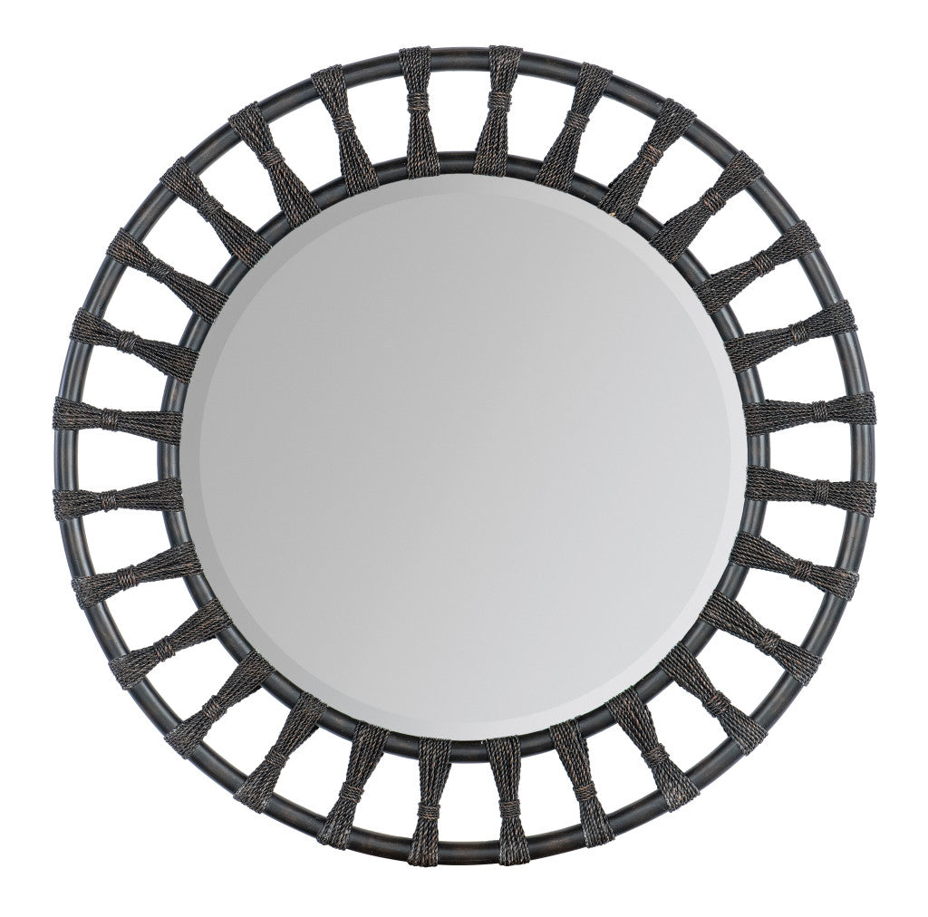Retreat Pole Rattan Accent Mirror