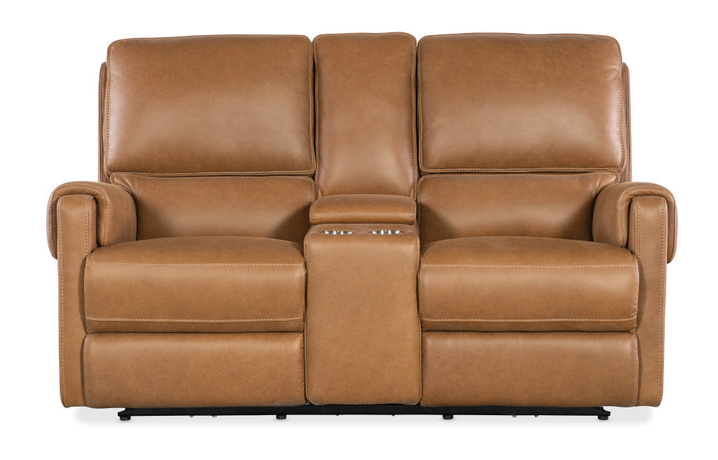 Somers Console Loveseat with Power Recline & Power Headrest
