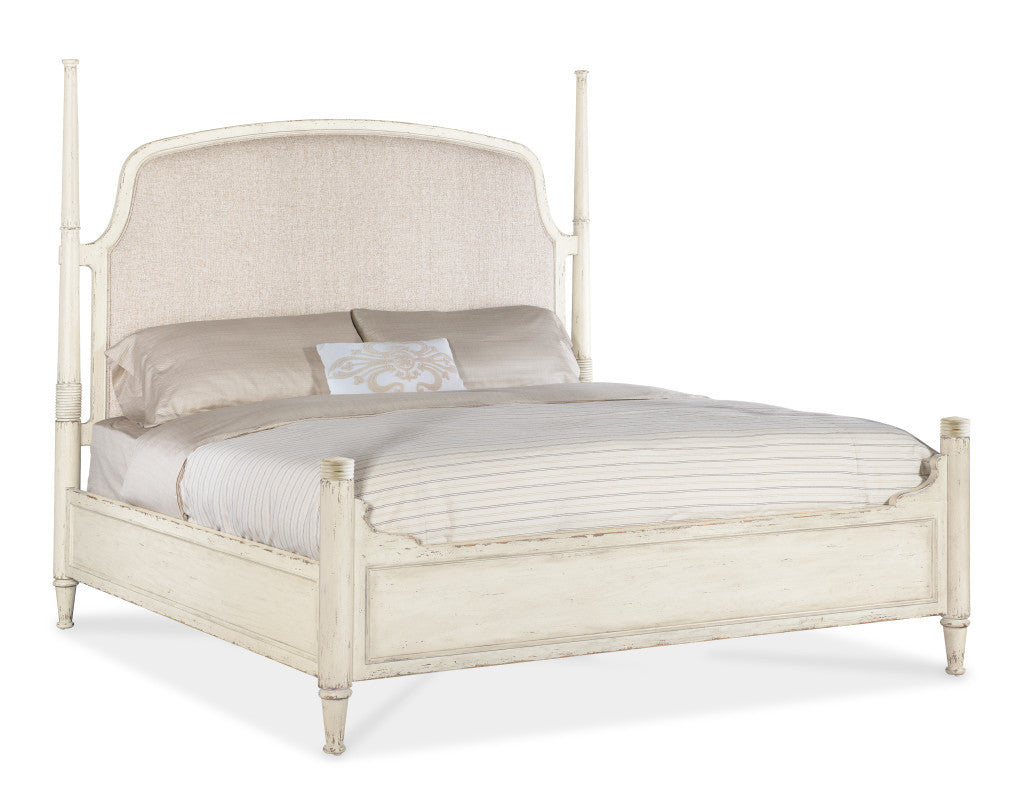 Americana King Upholstered Poster Bed