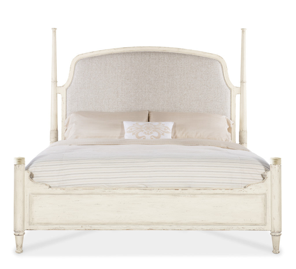 Americana King Upholstered Poster Bed