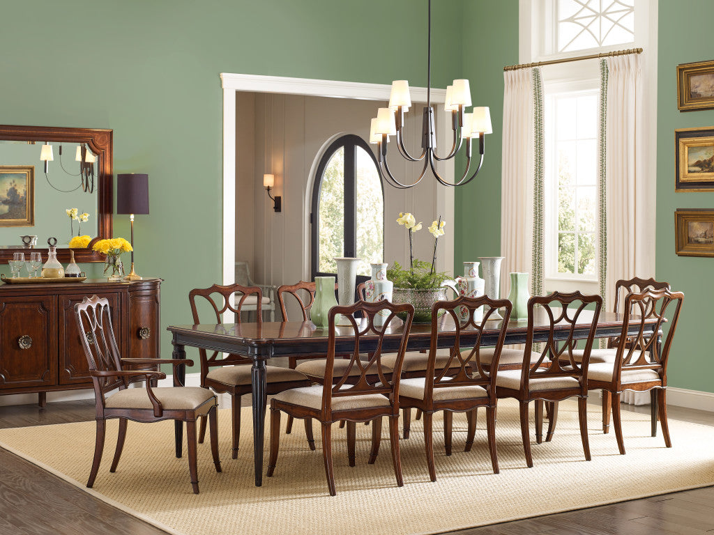 Charleston Rectangle Leg Dining Table w-2-22in Leaves