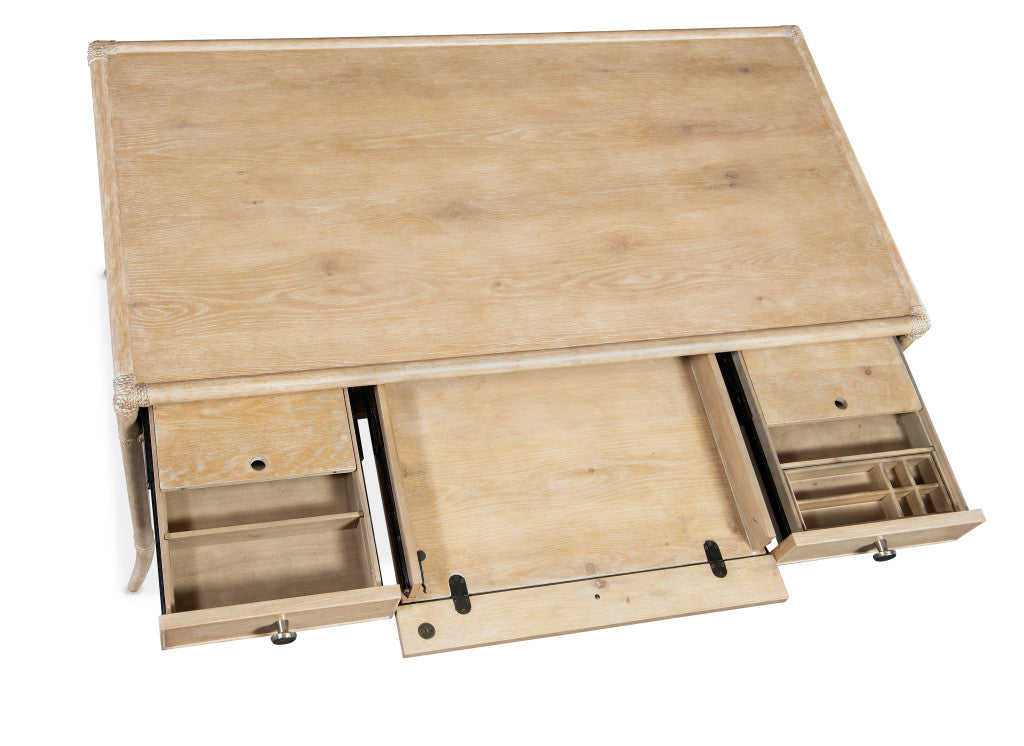Retreat Pole Rattan Writing Desk