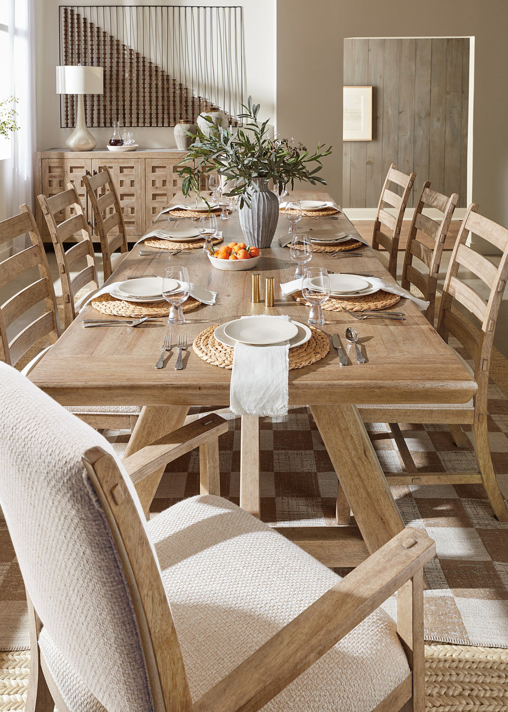 Vineyard Row Post Back Upholstered Arm Chair