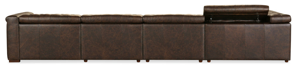 Savion Deux 6 Seat Sectional with Four Power Recliners and Seven Power Headrests