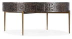 Commerce & Market Carved Round Cocktail Table