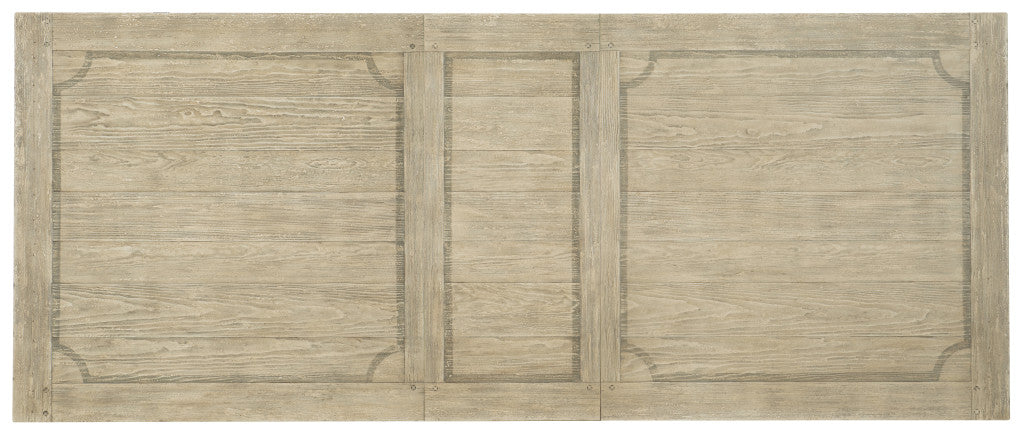 Ciao Bella 84in Trestle Table with 2-18in Leaves-Flaky White/Black